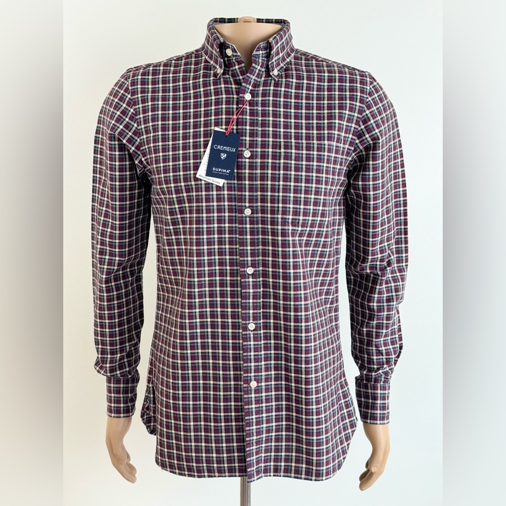Cremieux Men's Slim Fit Button-Down Long Sleeve Shirt, Multi-Color Size Small